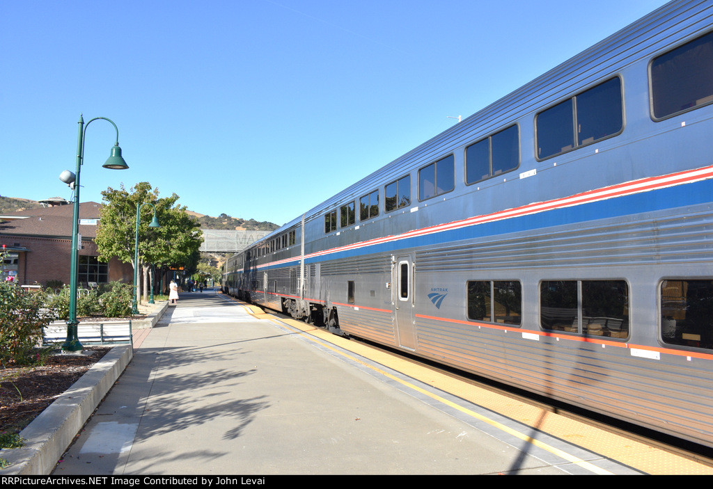 Superliners on Amtrak Train # 6 at Martinez Station 